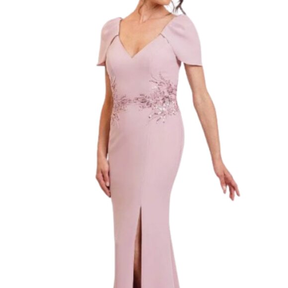 NWT Marsoni MV1297 Beaded Mother of the Bride Dress Rose Gold 4 - Picture 1 of 6